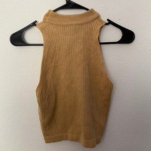 Kendall & Kylie Cream Sleeveless Top